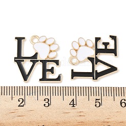 Подвески с отпечатками лап из эмали и сплава&nbsp;ENAM-I062-01KCG-03