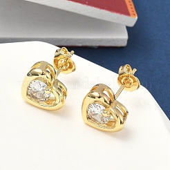 Серьги-гвоздики из циркония&nbsp;LS-EJEW-D323-06G