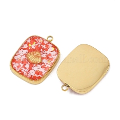 Подвески из нержавеющей стали 304 с эмалью&nbsp;STAS-P415-04G-02