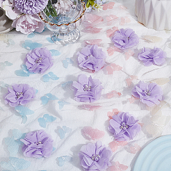 30 шт. полиэстер и пластик искусственный жемчуг и стразы цветочные украшения аксессуары&nbsp;DIY-SP0006-06D