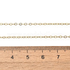 Стойка покрытие латунный кабель цепи ожерелья для женщин&nbsp;NJEW-M048-01G