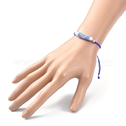 Стеклянная колонна с жемчугом и семенами и браслет в форме сердца&nbsp;BJEW-MZ00028-02