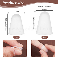 4 шт. силиконовая защита для пальцев гитары&nbsp;AJEW-WH0166-24A