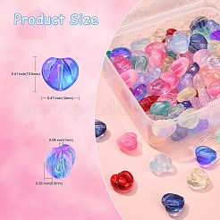 120шт 15 цвета гальванические прозрачные стеклянные бусины&nbsp;GLAA-CJ0001-77