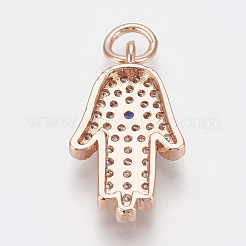 Латунные микро проложить кубического циркония подвески&nbsp;ZIRC-Q018-020RG