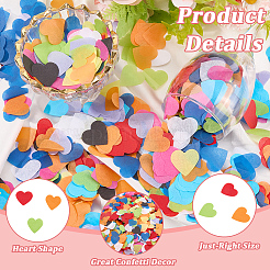 100 г 10-цветная бумага для украшения стола конфетти&nbsp;AJEW-SP0002-88