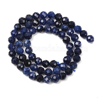 Природный содалит бисер нитей&nbsp;G-B175-D09-6mm-1