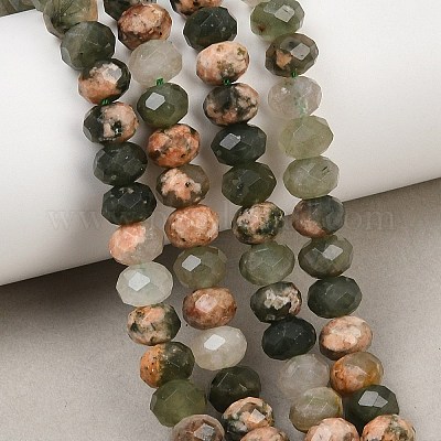 Естественный зеленый опал бисер нитей&nbsp;G-C259-A51-5x8mm-1
