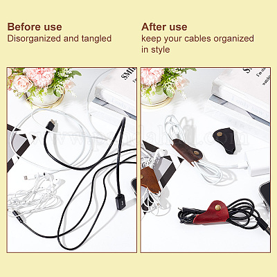 Ahademaker 4 шт. 4 цвета органайзеры из воловьей кожи&nbsp;AJEW-GA0004-76-1