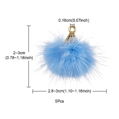 Подвеска из искусственного меха норки с кисточкой&nbsp;FIND-YW0002-24F-1