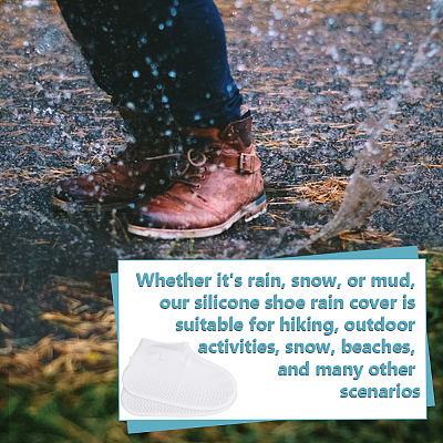 Силиконовые бесшумные нескользящие бахилы&nbsp;AJEW-WH0348-952C-1