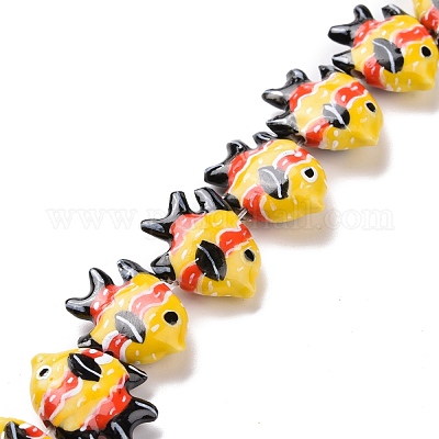 Фарфоровые бусины ручной работы&nbsp;PORC-G002-54A-1