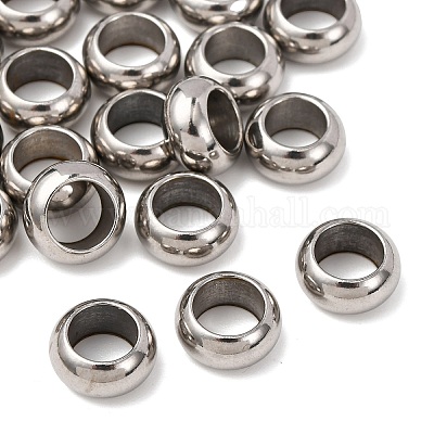 Бусины из нержавеющей стали rondelle 304&nbsp;STAS-N020-01-10mm-1