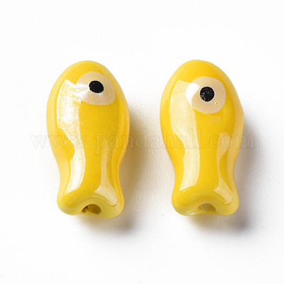 Фарфоровые бусины ручной работы&nbsp;PORC-T007-06E-1