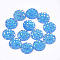 Resin Cabochons, Half Round, Cornflower Blue, 12x3~3.5mm