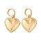 Brass Pendants, Heart Charms, Rack Plating, Long-Lasting Plated, Cadmium Free & Lead Free, with Jump Ring, Real 24K Gold Plated, 10x8.5x0.8mm, Hole: 3.5mm