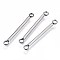 Non-Tarnish 304 Stainless Steel Links Connectors, Bar Links, Stainless Steel Color, 26x1mm, Hole: 2mm