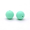 Silicone Beads Round Rubber Bead 15MM Loose Spacer Beads for DIY Supplies Jewelry Keychain Making, Aquamarine, 15mm
