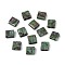 2-Hole Baking Paint Glass Seed Beads, Square, Medium Sea Green, 5x5x2mm, Hole: 0.7~1mm, about 455pcs/50g