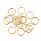 304 Stainless Steel Open Jump Rings, Golden, 18 Gauge, 12x1mm, Inner Diameter: 10mm