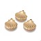 304 Stainless Steel Pendants, Scallop Shell Shape, Golden, 20.7~21.3x20~20.3x5.6mm, Hole: 1.8~2mm