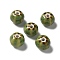 Handmade Porcelain Beads, Rondelle, Olive Drab, 12~12.5x10mm, Hole: 2.5mm