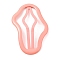 Cloud Alloy Snap Hair Clips, Hair Accessories for Girls, Light Coral, 67.5x42x1.5mm