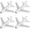 8Pcs Brass Micro Pave Cubic Zirconia Airliner Beads, Passenger Airplane, Real Platinum Plated, 26.5x22x8mm, Hole: 1.6mm
