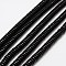 Imitation Amber Resin Heishi Beads Strands, Disc/Flat Round, Black, 8x2mm, Hole: 2mm, about 180~183pcs/strand, 14.7 inch