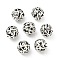 Alloy Filigree Beads, Filigree Ball, Round, Antique Silver, 10mm, Hole: 2mm