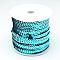 Plastic Paillette Beads, Sequins Beads, Ornament Accessories, Flat Round, Turquoise, 6mm, about 100yards/roll