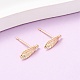 Латунь серьги EJEW-L278-08G-1