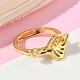 Регулируемые кольца для пальцев с микропаве из кубического циркония из латуни&nbsp;RJEW-P185-01G-3