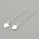 925 стерлинговое серебро скрученные удлинительные цепи&nbsp;LS-STER-S002-32-2