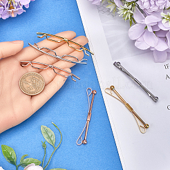 6 шт. 6 стиля латунных зажимов для галстука для мужчин&nbsp;FIND-GF0006-84