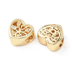 Латунь микропаве прозрачный кубический цирконий европейский бисер&nbsp;KK-G551-02G