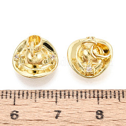 Латунные микропаве прозрачные кубические циркониевые подвески&nbsp;KK-N259-02G