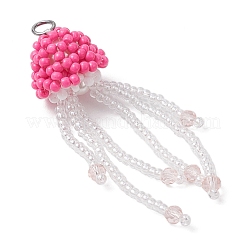 5 шт. подвески в виде медуз из двухцветного стеклянного бисера&nbsp;PALLOY-MZ00660