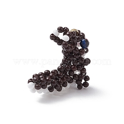 Подвески в виде белки из стеклянного бисера&nbsp;PALLOY-MZ00584