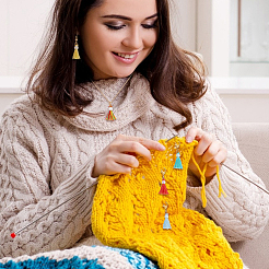 28 шт. 14-х цветные подвески-кисточки из поликоттона&nbsp;HJEW-PH02109