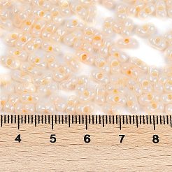 Непрозрачные цвета блестящие стеклянные бусины&nbsp;SEED-K010-04F