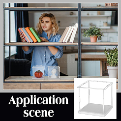 Витрины для пластиковых минифигурок с белыми основаниями&nbsp;ODIS-WH0043-151B