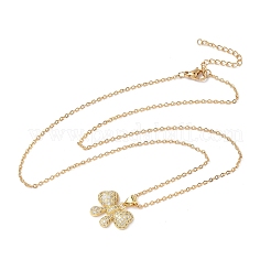 Подвеска-бантик из латуни с микропаве из прозрачных кубических цирконий&nbsp;NJEW-D341-10G