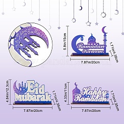 3 комплект 3-х стилевых деревянных декоративных элементов&nbsp;DJEW-CN0001-17