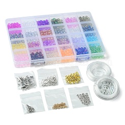 Круглые стеклянные бусины и подвески из сплава своими руками&nbsp;DIY-FS0006-39