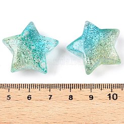 Прозрачные акриловые европейские бусины градиентного цвета&nbsp;OACR-P024-03-03