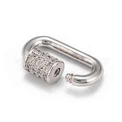 Латунь микропаве кубический цирконий винт карабин подвески с замком&nbsp;X-ZIRC-G160-22P