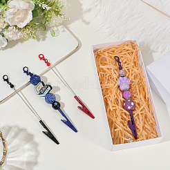 4 шт. 4-цветный сплав браслет инструмент ювелирный помощник бисер зажим-аллигатор&nbsp;AJEW-SP0001-71B