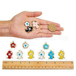 22 шт. Подвески из сплава с эмалью&nbsp;ENAM-SZ0001-39LG