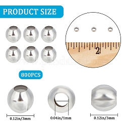 Круглые разделительные бусины из хирургической нержавеющей стали 316&nbsp;STAS-CN0001-40A